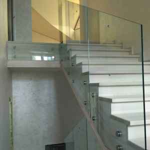 stair glass railings